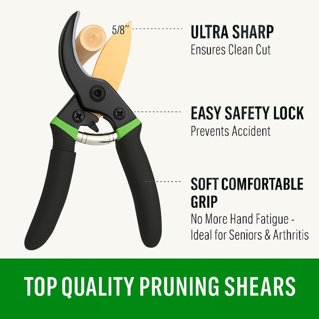 Professional 10-Inch Garden Pruning Shears