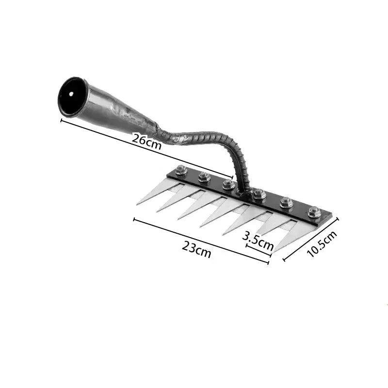 Upgraded Iron Weeding Rake – Heavy-Duty Garden Tool