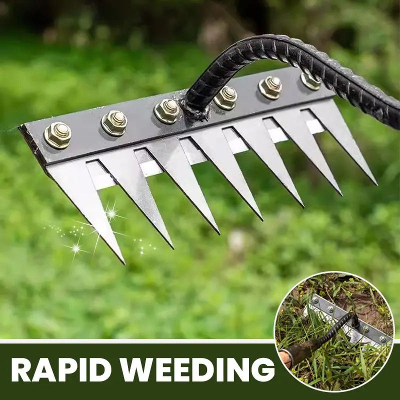 Upgraded Iron Weeding Rake – Heavy-Duty Garden Tool