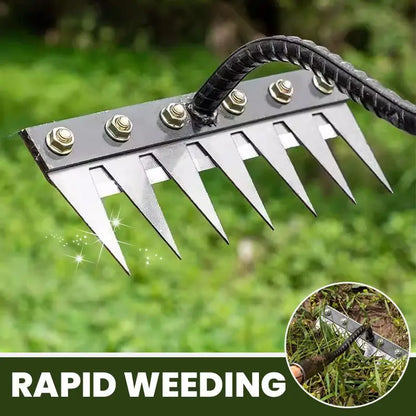 Upgraded Iron Weeding Rake – Heavy-Duty Garden Tool