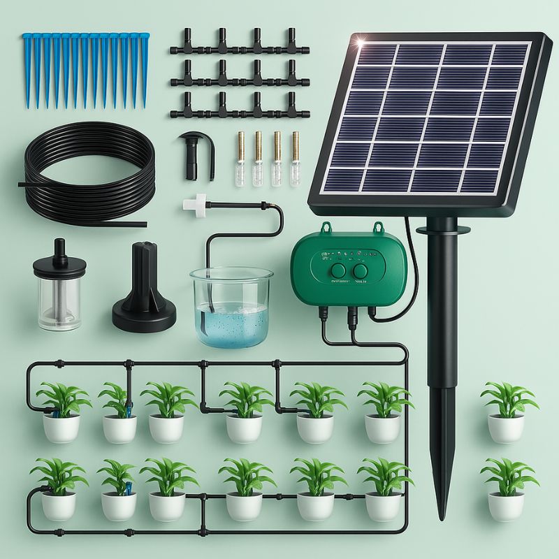 Solar Drip Irrigation Kit for Eco-friendly Automatic Watering