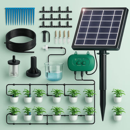 Solar Drip Irrigation Kit for Eco-friendly Automatic Watering